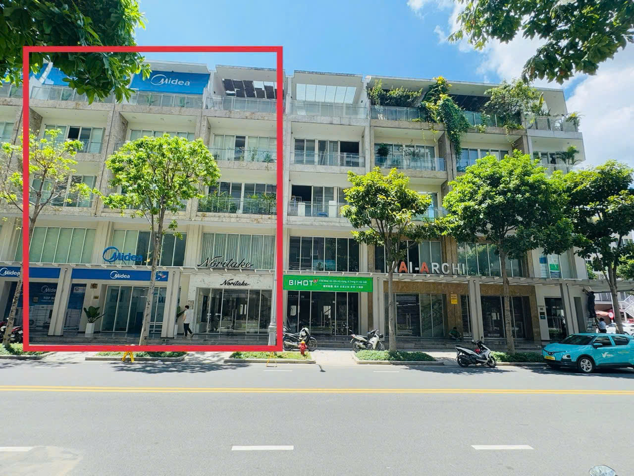Cho Thuê 4 Căn Thông Nhau số 42-44-46-48 Đường B2, 22.8m x 20m, hầm 456m2, vị trí trung tâm